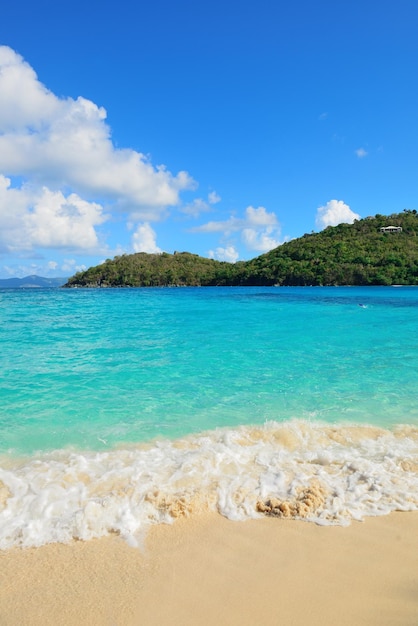 Colorful beach in St John, Virgin Island.