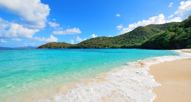 Colorful beach in St John, Virgin Island.