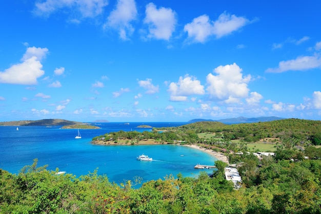 Colorful beach in St John, Virgin Island.