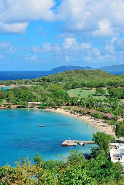 Colorful beach in St John, Virgin Island.