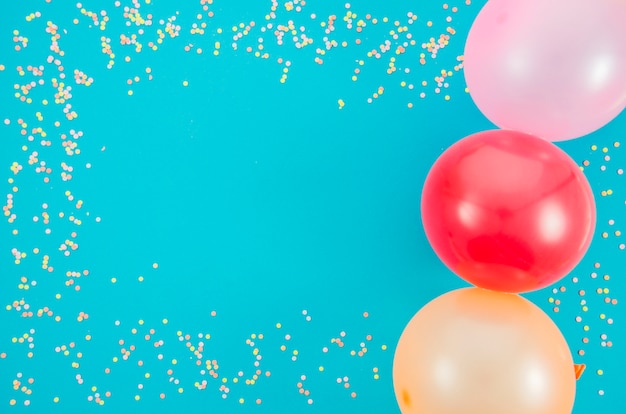 Free photo colorful birthday balloons