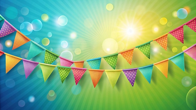 Free Photo colorful bunting banner with bokeh lights