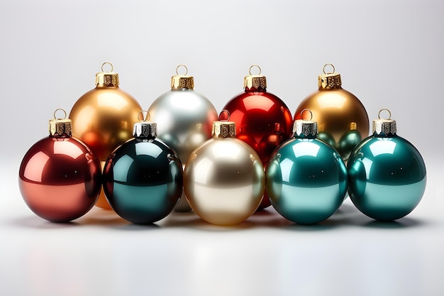 Free photo colorful christmas ball decoration