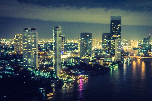 Colorful city at night