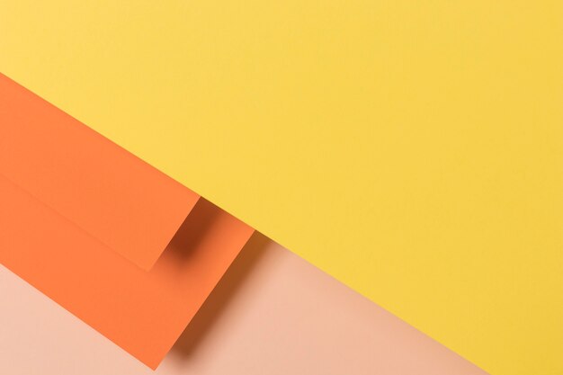 Colorful cupboards on table