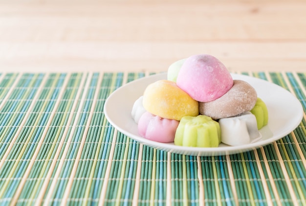 Free Photo colorful dessert mochi