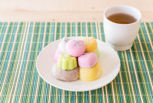 Free Photo colorful dessert mochi