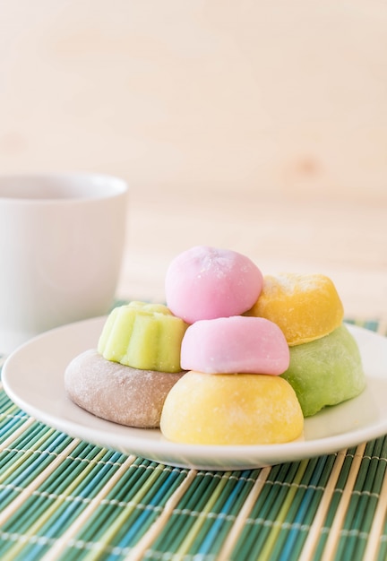 Free Photo colorful dessert mochi