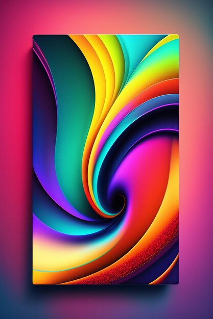 A colorful display with a colorful design on the screen.