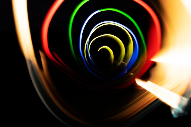 Colorful dynamic light painting background