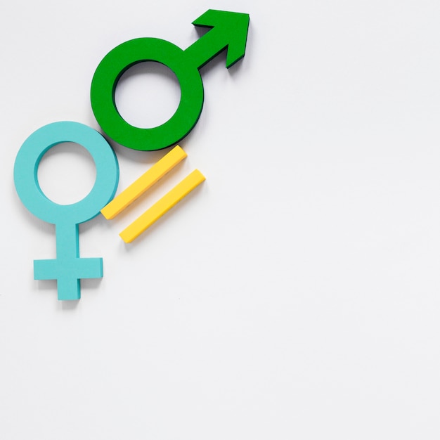 Colorful equal rights symbol concept