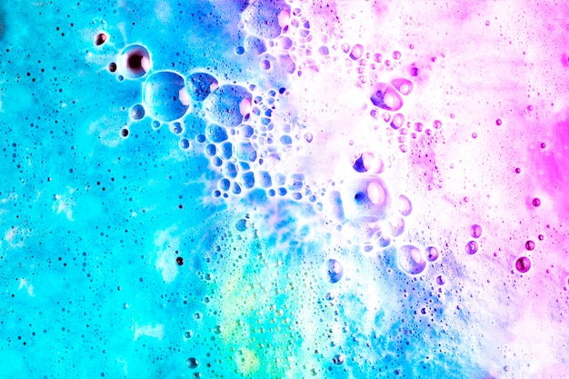 Colorful fizzy bath bomb backdrop