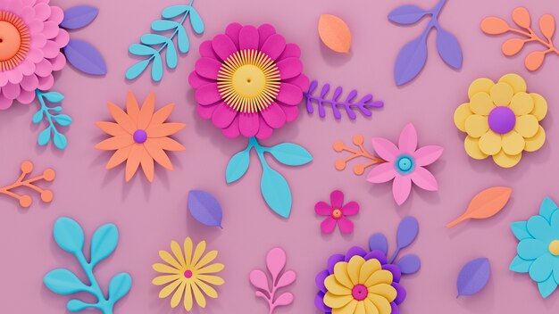 Colorful floral spring wallpaper