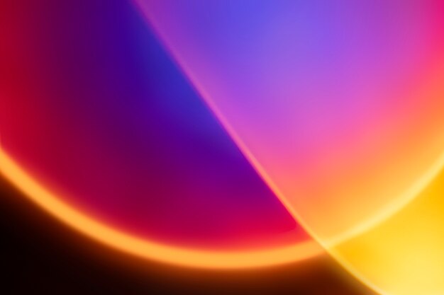 Colorful gradient background with neon led light