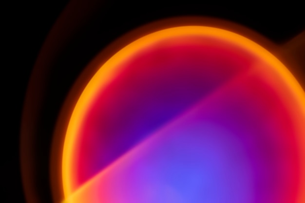 Colorful gradient background with neon led light