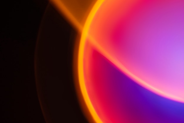 Colorful gradient background with neon led light