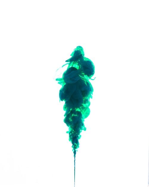 Free photo colorful green ink in slow motion