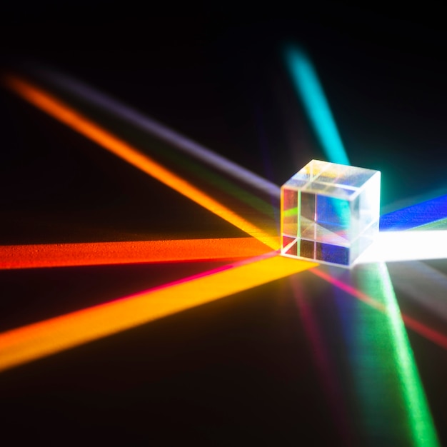 Free photo colorful light prisms