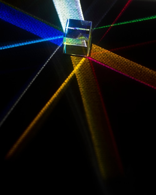 Free photo colorful light prisms