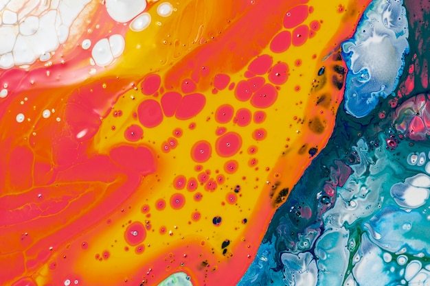 Colorful liquid marble background abstract flowing texture experimental art