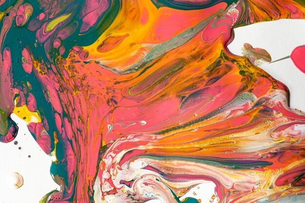 Colorful liquid marble background abstract flowing texture experimental art