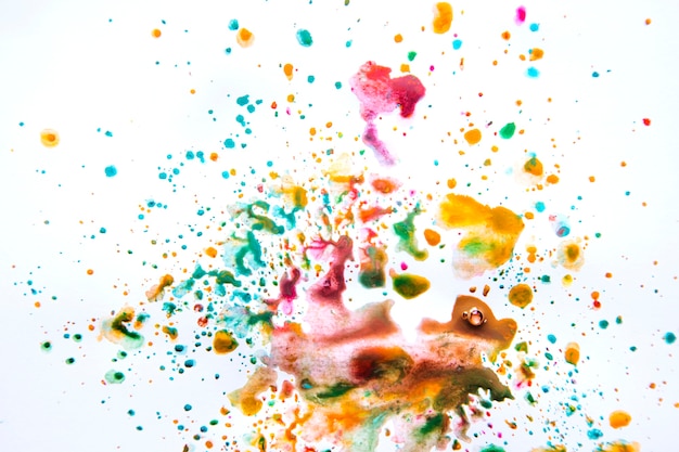 Free Photo colorful mess of watercolor on white