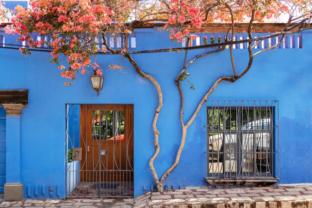 Colorful mexican architecture and urban landscape