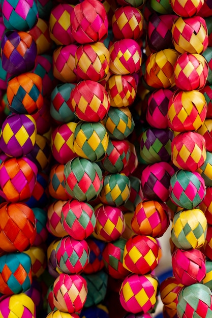 Colorful mexican items arrangement