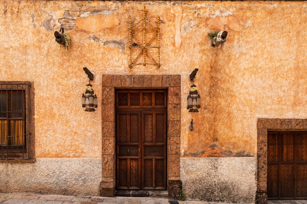 Free Photo colorful mexican urban architecture and landscape