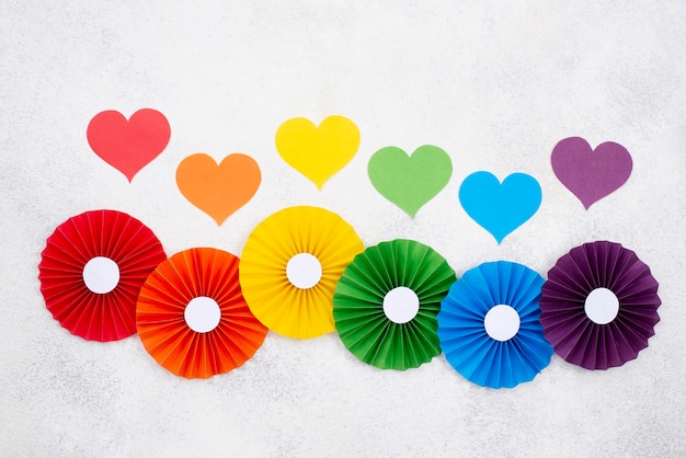 Free Photo colorful origami and heart