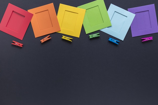 Colorful origami and hooks