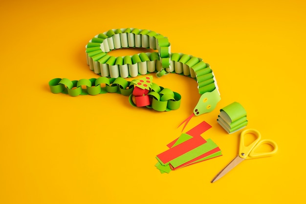 Free photo colorful paper chains still life