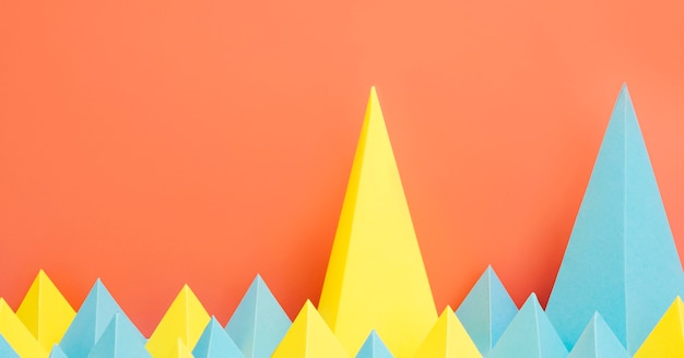 Free Photo colorful paper geometrical shapes