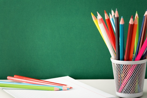 Colorful pencils ready to draw