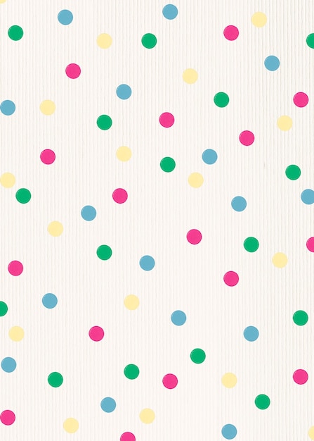 Colorful polka dot patterned