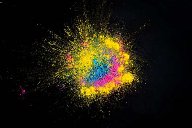 Free photo colorful powder explosion in happy holi festival