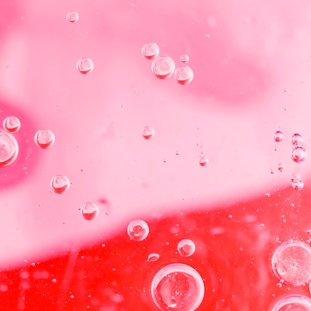 Colorful red background with bubbles