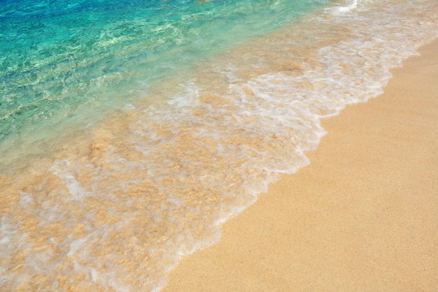 Colorful sea water at beach