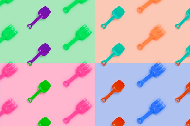 Free photo colorful shovel pattern