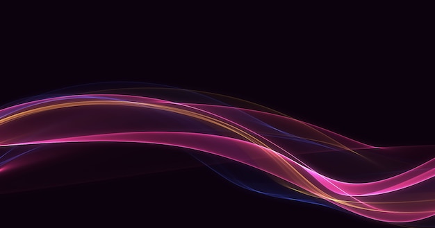 Free photo colorful smooth flowing neon wave background