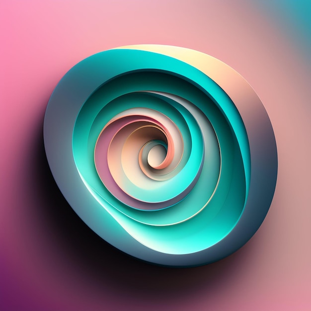 Free Photo a colorful spiral with a spiral design on it