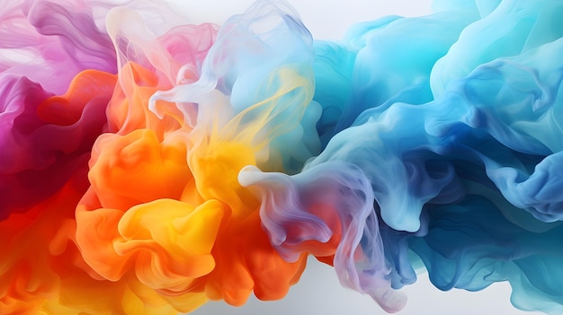 Free photo colorful splash paint in white background