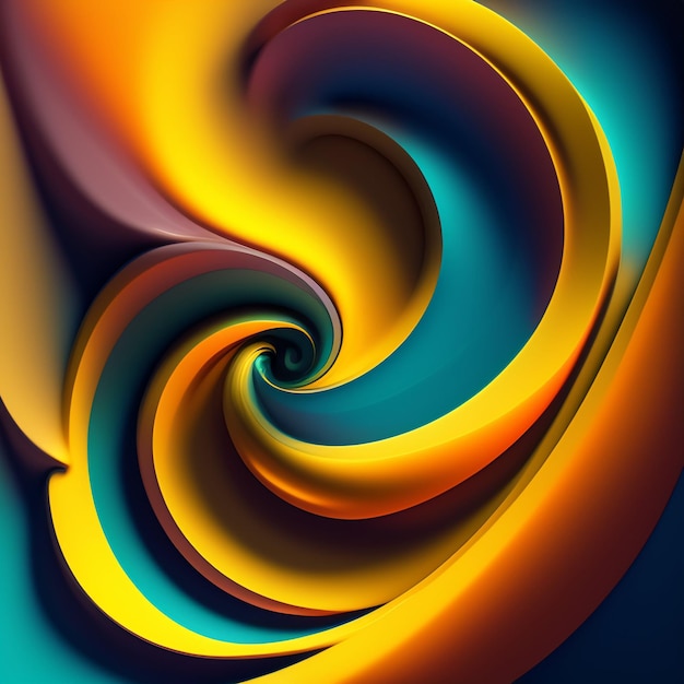 A colorful swirl with a spiral design that says the word on it