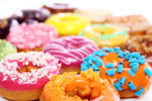 Free Photo colorful and tasty donuts