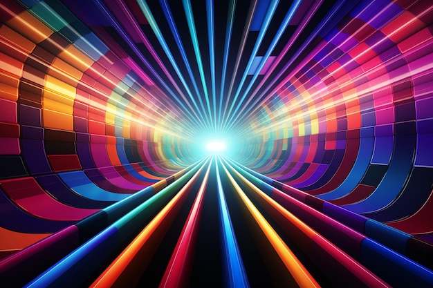 colorful tunnel AI generated