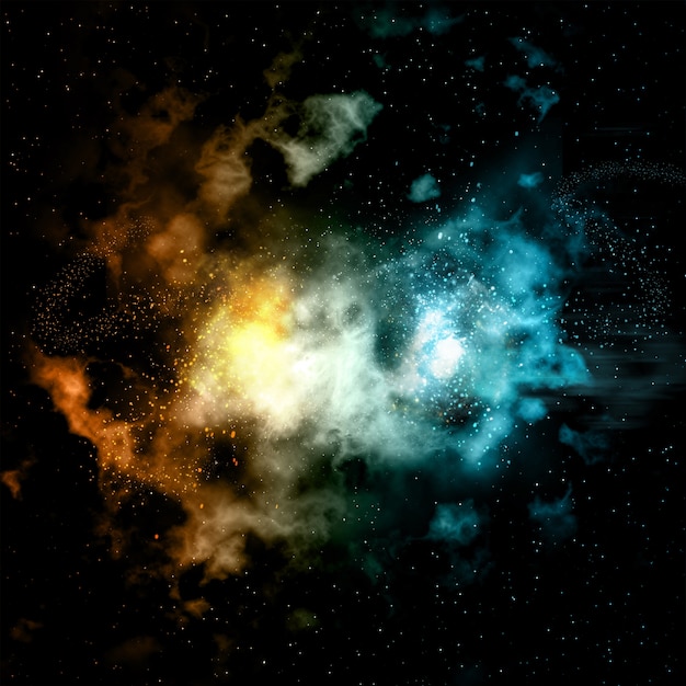 Free photo coloured nebula background