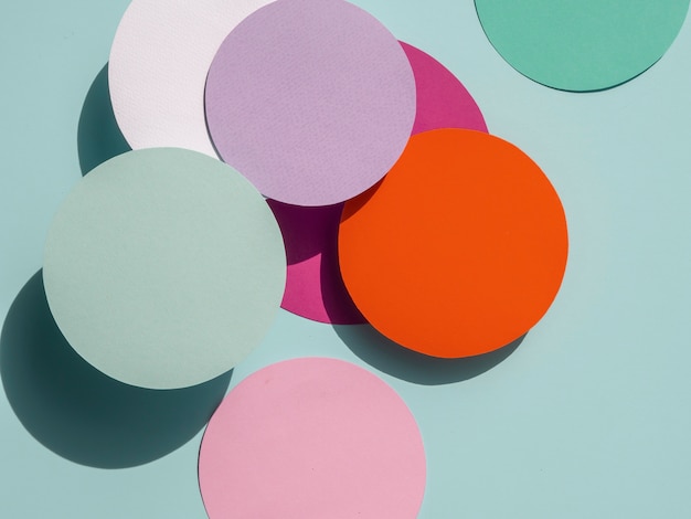 Free Photo colourful circles of paper geometric background