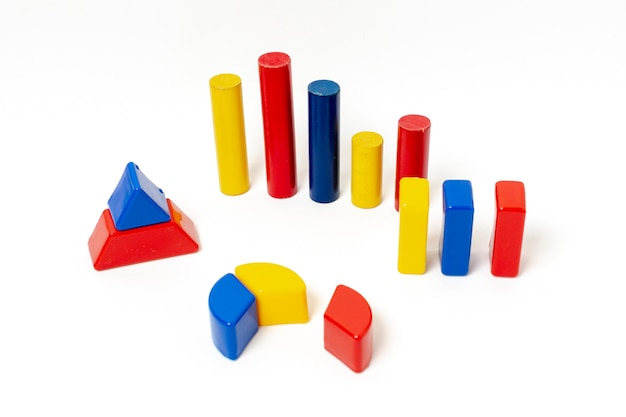 Free Photo colourful geometric shapes for statistics