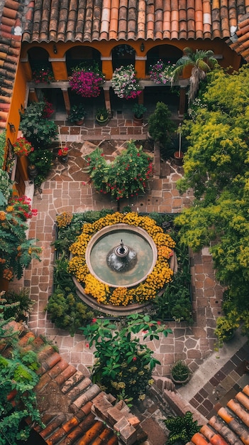 Free photo colourful mexican house