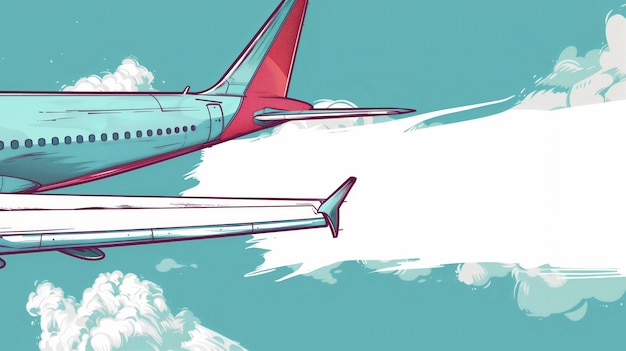 Free photo comic style airplane illustration